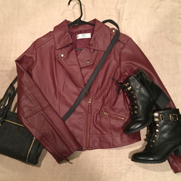 T/E Jackets & Blazers - Faux-leather Moto jacket